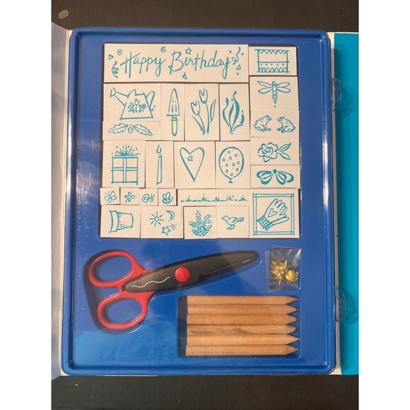 Stamp-A-Birthday Book & Rubber Stamp Kit 54 pieces 0883639297 - Picture 5 of 6